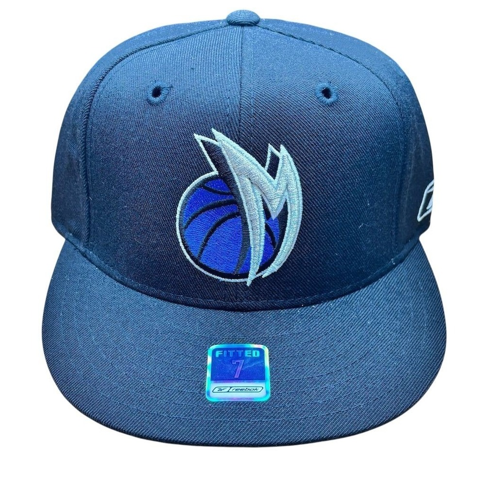 Vintage Dallas Mavericks Reebok Fitted Hat Black Size 7 Unisex Basketball Cap